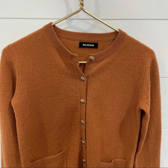 NAADAM Rust Cashmere Cardigan Size XS - Picture 5 of 16